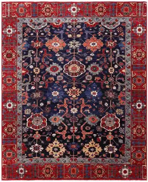 Afghan Faryab Heriz Red - 8' 2'' x 9' 9''