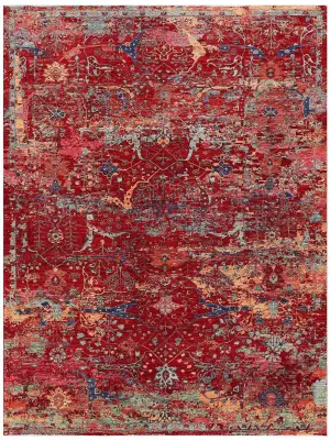 Afghan Faryab Modern Multi - 9' x 11' 11''