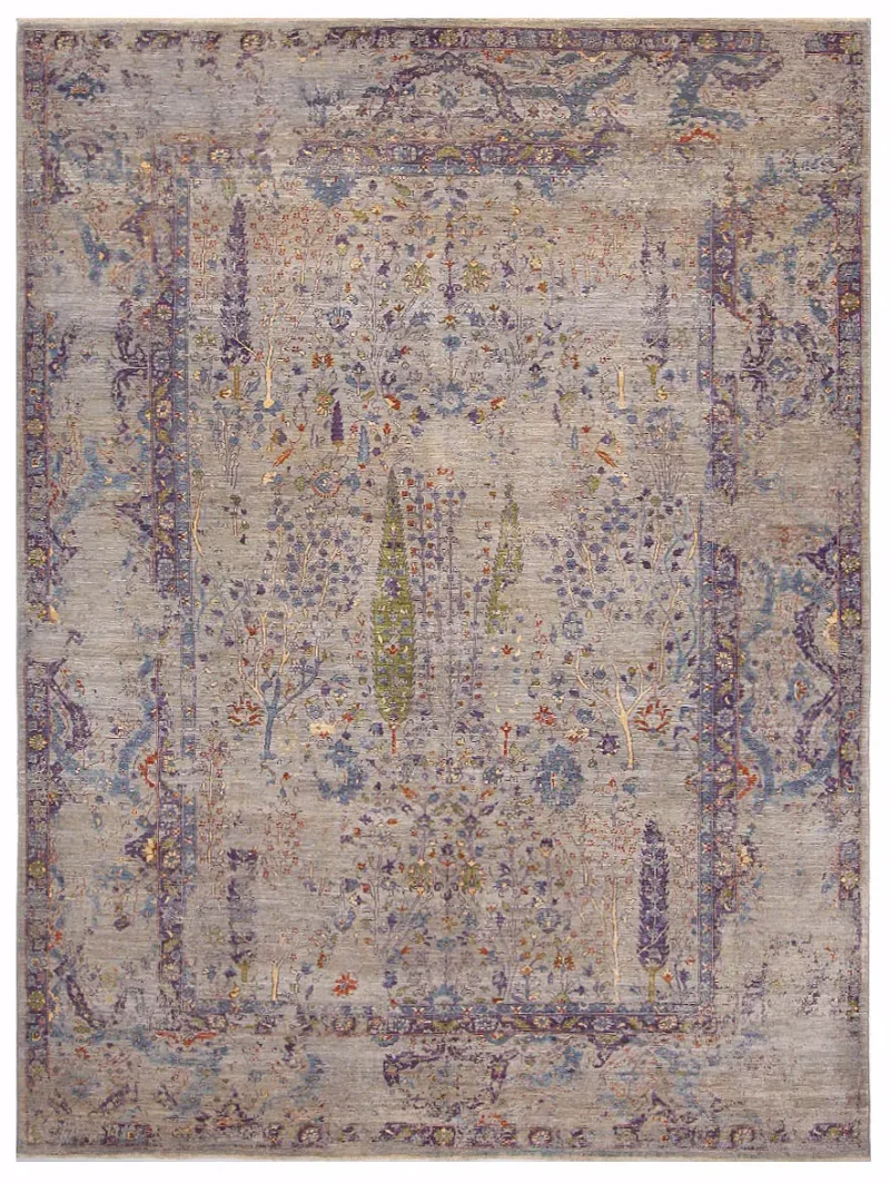 Afghan Faryab Modern Luri Grey  -  8' 9'' x  11' 9''