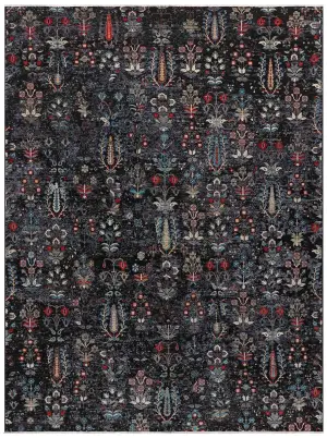 Afghan Faryab Transitional Black/Multi - 9' 2'' x 12' 2''
