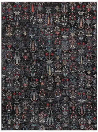 Afghan Faryab Transitional Black/Multi - 9' 2'' x 12' 2''