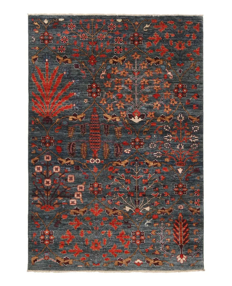 Afghan Fine Aryana Bakhtiari Teal  -  4' 3'' x  6' 1''