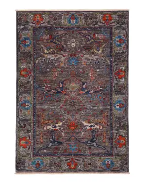 Afghan Fine Aryana Bijar Brown/Multi - 4' x 5' 10''