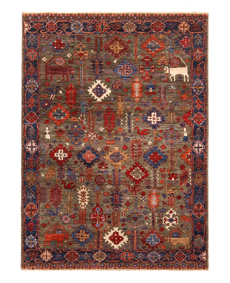 Afghan Fine Aryana Caucasian Blue  -  4' 8'' x  6' 4''