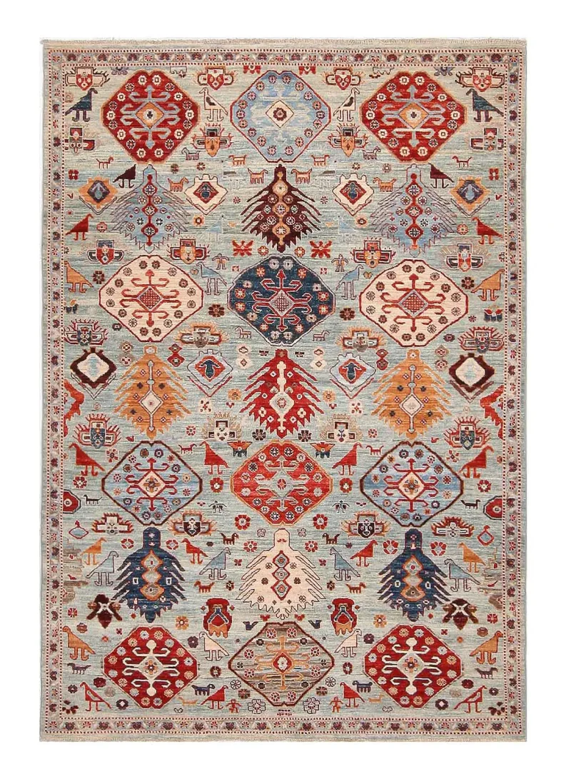 Afghan Fine Aryana Caucasian Aqua  -  5' 2'' x  7' 4''