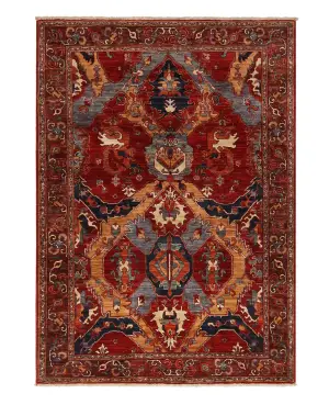 Afghan Fine Aryana Dragon Red - 4' 3'' x 6'