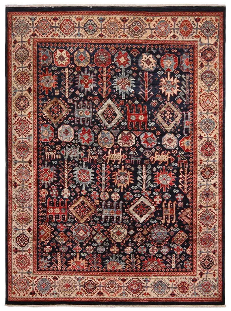 Afghan Fine Aryana Ghashghai Navy  -  5' 3'' x  6' 8''