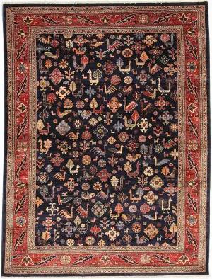 Afghan Fine Aryana Ghashghai Navy - 5' 2'' x 6' 11''