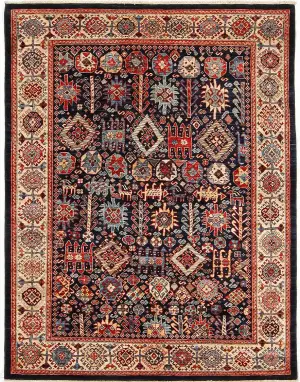 Afghan Fine Aryana Ghashghai Navy - 5' 1'' x 6' 8''