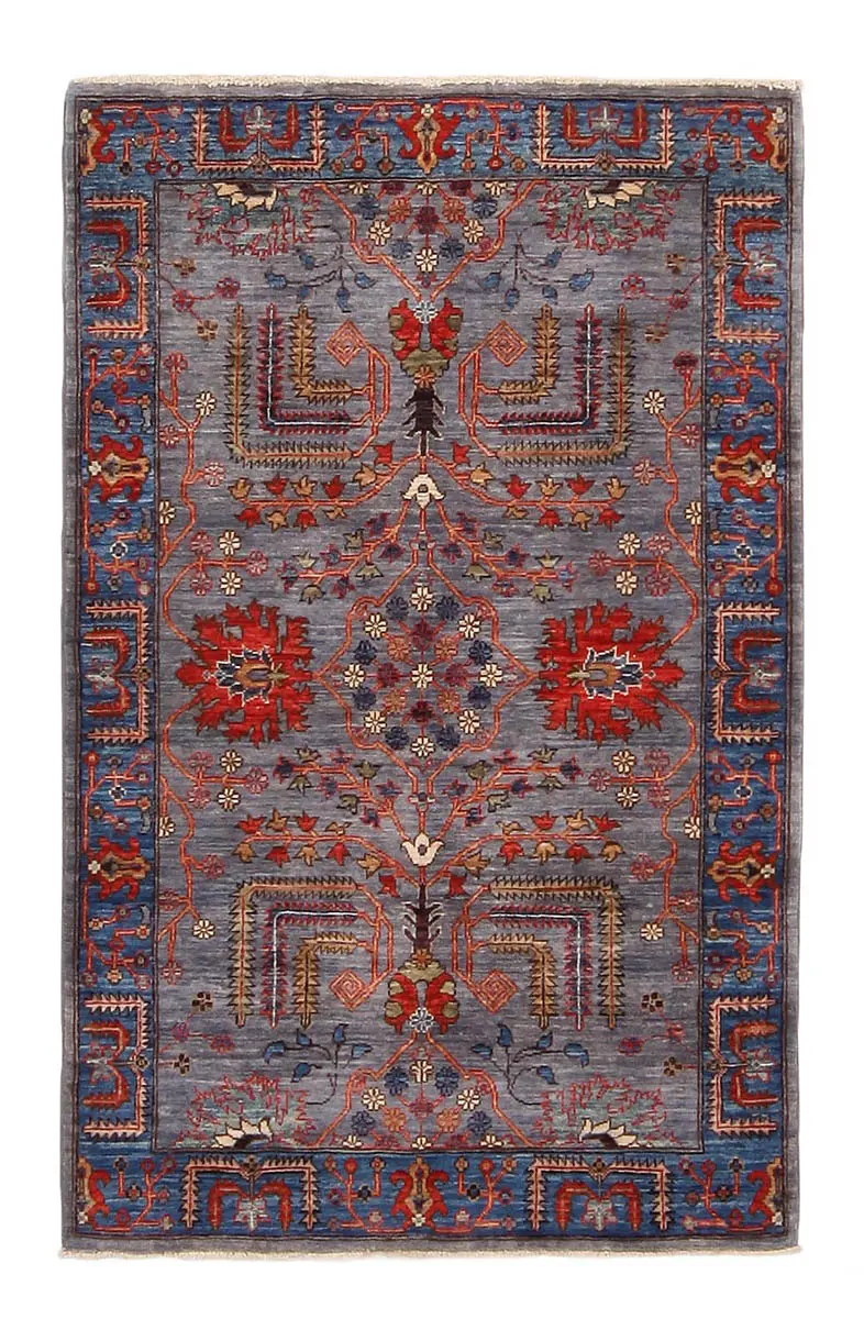 Afghan Fine Aryana Heriz Blue  -  3' 3'' x  5' 1''
