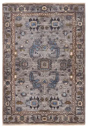 Afghan Fine Aryana Heriz Grey - 3' 4'' x 4' 11''