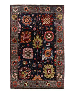 Afghan Fine Aryana Heriz Blue - 4' 4'' x 6' 1''