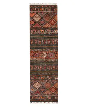 Afghan Khorjin Samarkand Green - 2' 9'' x 9' 9''