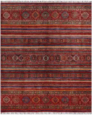 Afghan Khorjin Samarkand Red/Multi - 8' 1'' x 9' 10''