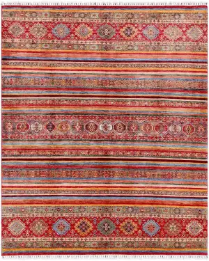 Afghan Khorjin Samarkand Red/Multi - 7' 10'' x 10'