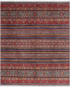 Afghan Khorjin Samarkand Red/Multi - 9' x 11' 9''