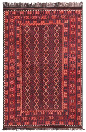 Afghan Kilim Kilim Red - 9' 9'' x 15'