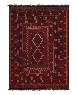 Afghan Kilim Kilim Red - 6' 4'' x 9' 9''