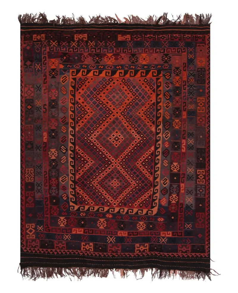 Afghan Kilim Kilim Red  -  6' 7'' x  9' 5''