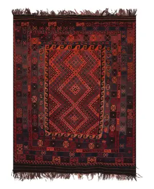 Afghan Kilim Kilim Red - 6' 7'' x 9' 5''