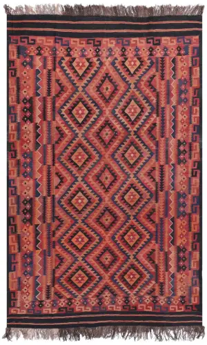 Afghan Kilim Kilim Red - 7' 7'' x 12' 2''
