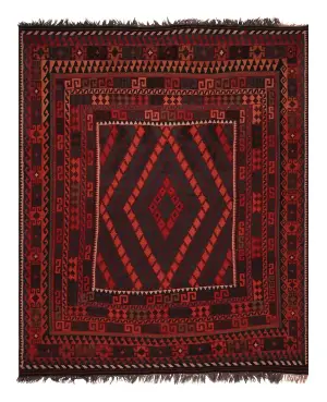 Afghan Kilim Kilim Red - 7' 9'' x 10' 3''