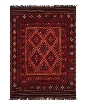 Afghan Kilim Kilim Red - 6' 7'' x 10'