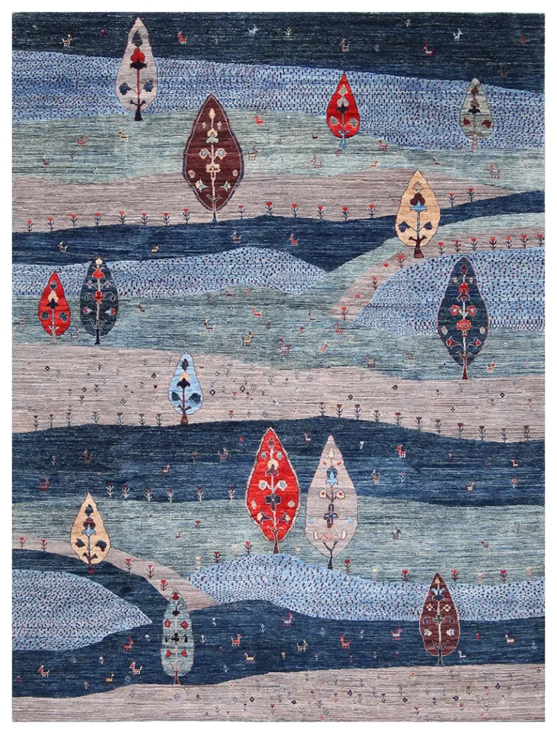 Afghan Luri Gabbeh Multi Color  -  8'  x  9' 9''