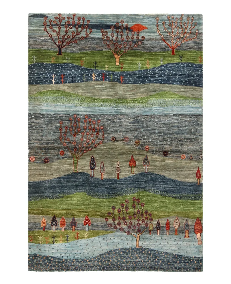 Afghan Luri Luri Green  -  4' 1'' x  6' 