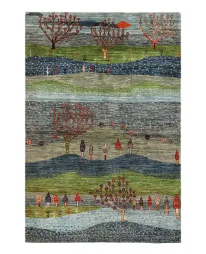 Afghan Luri Luri Green - 4' 1'' x 6'