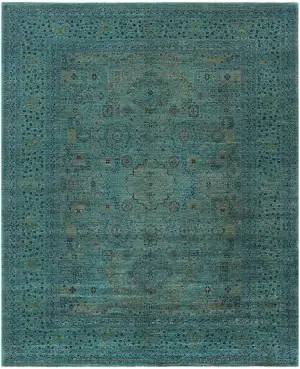 Afghan Mamluk Mamluk Teal - 10' 4'' x 13' 11''