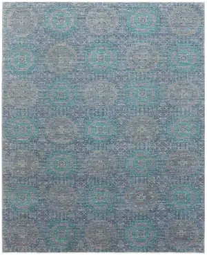 Afghan Mamluk Mamluk Teal - 7' 1'' x 9' 2''