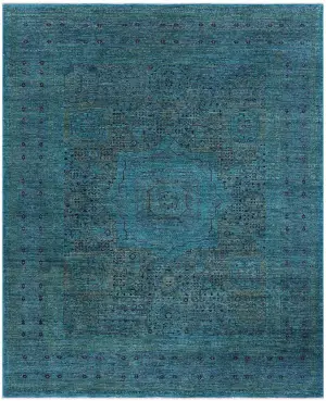 Afghan Mamluk Mamluk Teal - 8' 2'' x 10'