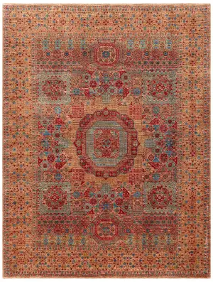 Afghan Mamluk Mamluk Tangerine - 8' 10'' x 11' 10''