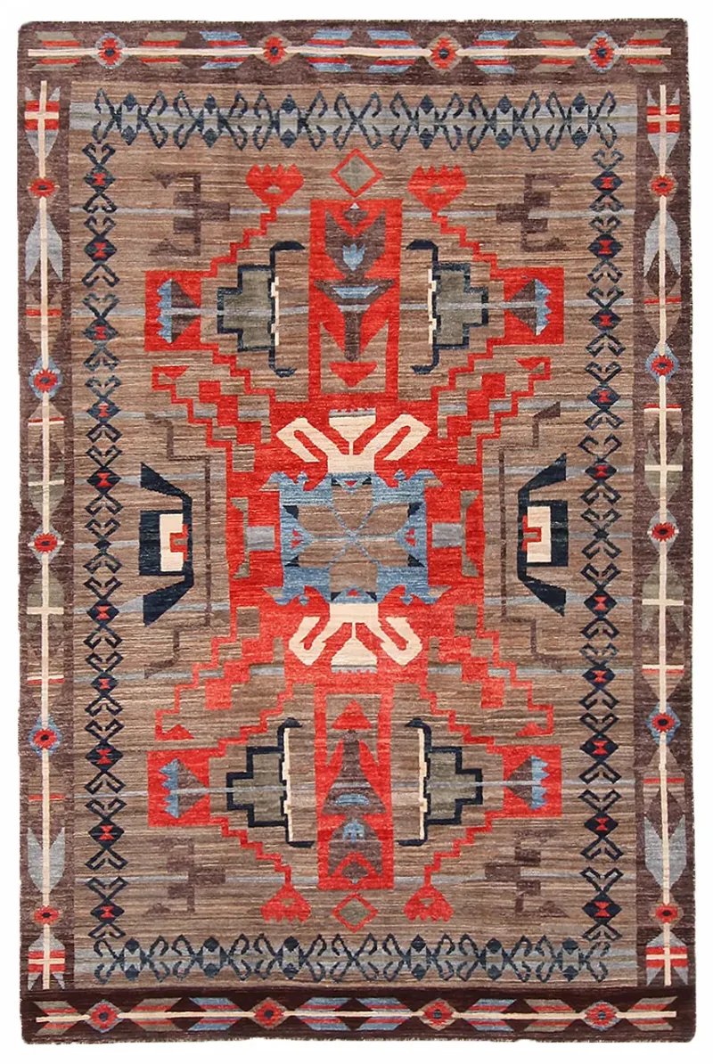 Afghan Navajo Tribal Brown  -  5' 10'' x  8' 9''