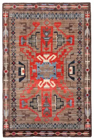 Afghan Navajo Tribal Brown - 5' 10'' x 8' 9''