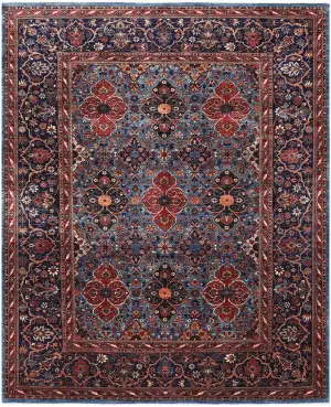Afghan Nooristan Kashan Blue - 9' x 11' 8''