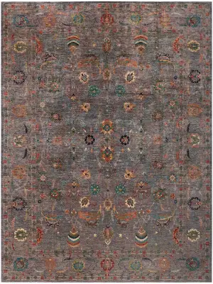 Afghan Nooristan Transitional Charcoal/Multi - 10' 1'' x 13' 10''