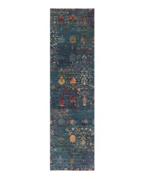 Afghan Nooristan Transitional Blue - 2' 7'' x 9' 9''