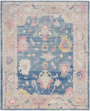 Afghan Oushak Oushak Blue - 9' x 11' 11''