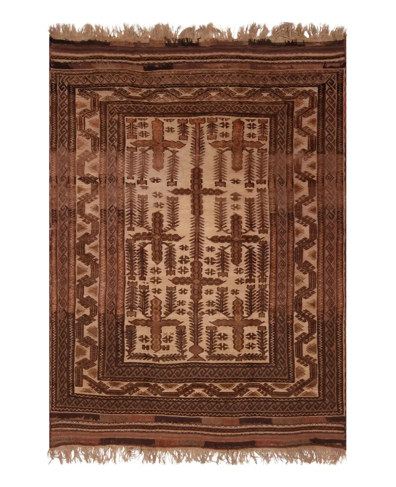 Afghan Soumak Soumak Brown  -  6' 5'' x  9' 3''