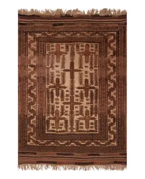 Afghan Soumak Soumak Brown - 6' 5'' x 9' 3''