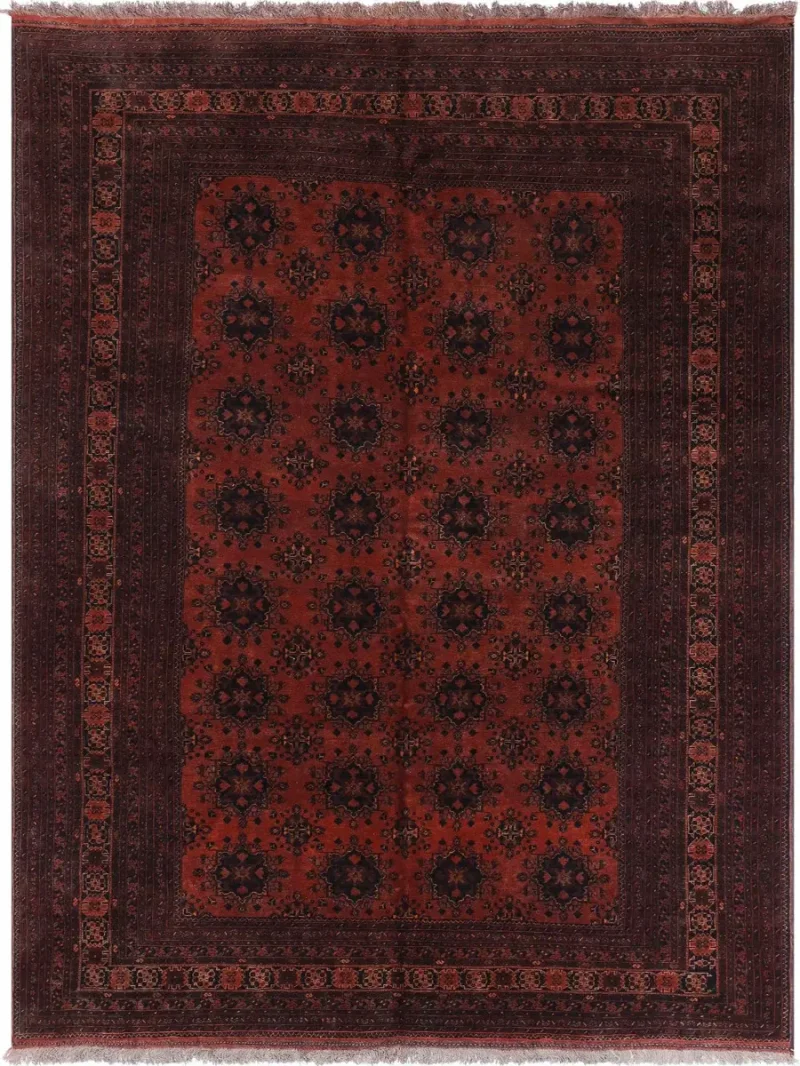 Afghan Wool Bashir Rust/Brown  -  8' 2'' x  10' 11''