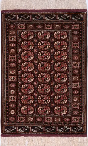 Afghan Wool Bokhara Brown - 4' 11'' x 5' 7''