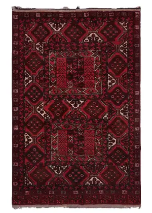 Afghan Wool Four Season Red - 4' 3'' x 6' 3''