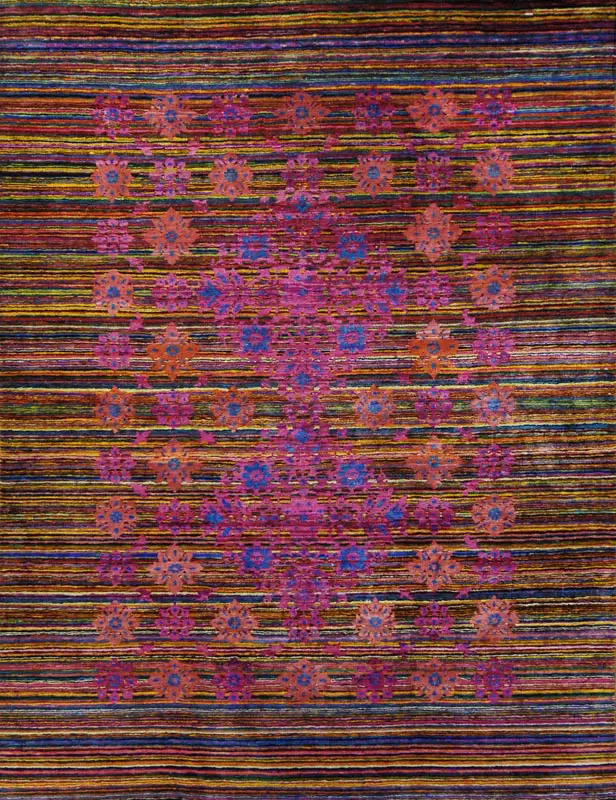 Sari Silk Rug - Hand-Knotted Amaluk M-12D Multi Color