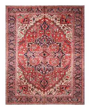 Antique Persian Heriz Navy - 10' 1'' x 14'