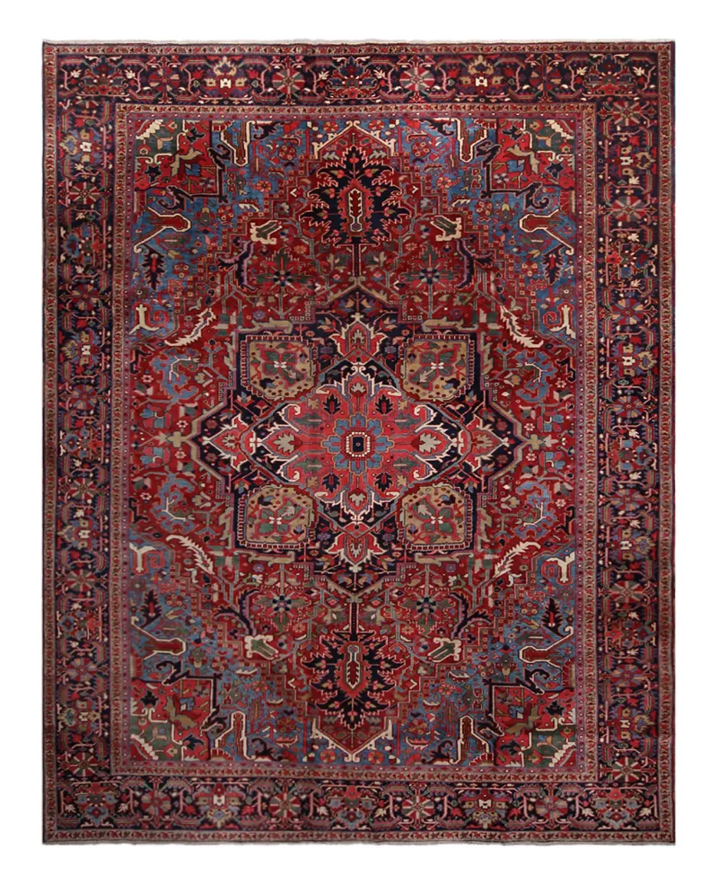 Antique Persian Heriz Rust  -  9' 8'' x  12' 1''