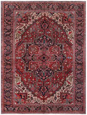 Antique Persian Heriz Rust/Navy - 10' 1'' x 14'