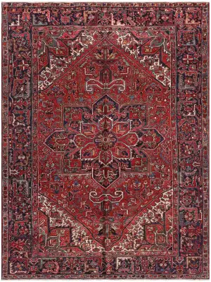 Antique Persian Heriz Red/Navy - 7' 7'' x 11' 1''